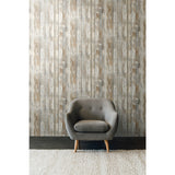 Distressed Wood Tan by RoomMates Farmhouse Rustic Distressed Wood Plank Peel and Stick Removable Vinyl Wallpaper Roll - RMK9050WP
