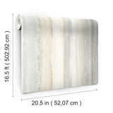 Watercolor Stripe Tan Peel and Stick Wallpaper by RoomMates Neutral Stripe Vinyl Wallpaper 20.5 in x 16.5 ft About 28.2 sq ft - RMK9062WPZ