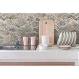 Weathered Stone Almond by RoomMates Rustic Faux Stone Industrial Peel and Stick Wallpaper Roll, 20.5 In x 16.5 Ft, 28.2 Sq Ft - RMK9096WPZ