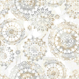 Bohemian Blue Peel and Stick Wallpaper Geometric Mandala Pattern by RoomMates RMK9122WPZ