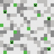 Minecraft Grey Pixel Creeper Peel and Stick Wallpaper by RoomMates - RMWS1223