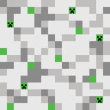 Minecraft Grey Pixel Creeper Peel and Stick Wallpaper by RoomMates - RMWS1223