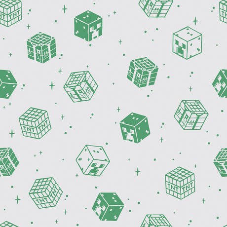 Minecraft Grey Blocks Peel and Stick Wallpaper in Grey by RoomMates RMWS1224