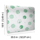 Minecraft Grey Blocks Grey by RoomMates Licensed Kids Gaming Novelty Peel and Stick Vinyl Wallpaper 20.5 In x 18 Ft Roll - RMWS1224
