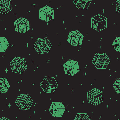 Minecraft Black Blocks peel and stick wallpaper roll by RoomMates, 20.5 in x 18 ft