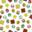 Nintendo Super Mario Power Up Icons Red & Green Peel & Stick Wallpaper by RoomMates - RMWS1226