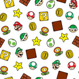 Nintendo Super Mario Power Up Icons Red & Green Peel & Stick Wallpaper by RoomMates - RMWS1226