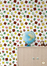 Nintendo Super Mario Power Up Icons Red & Green by RoomMates Officially Licensed Nintendo Peel & Stick Wallpaper - RMWS1226