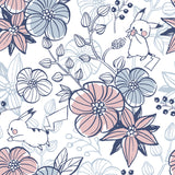 Pokémon Pikachu Floral Peel and Stick Wallpaper in Pink and Blue by RoomMates RMWS1229