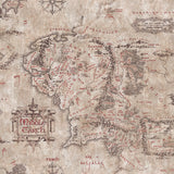 Lord of the Rings Middle Earth Map Parchment Peel and Stick Wallpaper by RoomMates - RMWS1233