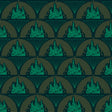 Wicked Emerald City Peel and Stick Wallpaper in Green and Gold Art Deco Fan Motif by RoomMates RMWS1234