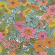 Retro Floral Pink and Aqua Peel and Stick Wallpaper by RoomMates Decor - RMWS1237