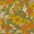 Retro Floral Yellow & Orange Peel & Stick Wallpaper by RoomMates - RMWS1238