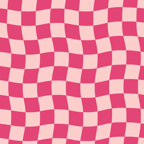 Groovy Checker Pink Peel and Stick Wallpaper by RoomMates RMWS1242