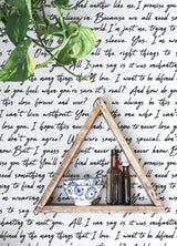 Love Letters Ink by RoomMates Black and White Romantic Scripted Quotes Heart Backdrop Peel and Stick Wallpaper 20.5 in x 18 ft - RMWS1251