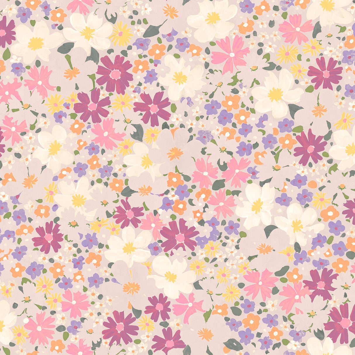Wildflower Impressions Magenta Peel and Stick Wallpaper by RoomMates - RMWS1252