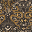 Mystic Serpent Black Gold Peel and Stick Wallpaper by RoomMates - RMWS1255