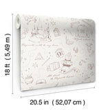 Harry Potter Magical Moments Trail Cream by RoomMates Officially Licensed Wizarding World Icons Peel and Stick Wallpaper - RMWS1263
