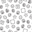 Nintendo Super Mario Power Up Icons Black and White Peel and Stick Wallpaper by RoomMates - RMWS1268