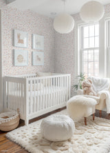 Disney Minnie Mouse Pretty as a Flower Pink by RoomMates Floral Character Peel and Stick Kids Nursery Wallpaper - RMWS1271