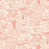 Delft Pottery Peach Peel and Stick Wallpaper by RoomMates - RMWS1275