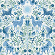 Whimsical Creatures Blue Peel and Stick Wallpaper by RoomMates - RMWS1283