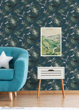 How to Train Your Dragon Isle of Berk Blue by RoomMates DreamWorks Officially Licensed Peel and Stick Dragon Map Wallpaper - RMWS1300