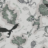 How to Train Your Dragon Isle of Berk Grey Peel & Stick Wallpaper by RoomMates RMWS1301