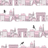 Miraculous Ladybug Charming Paris Pink Peel and Stick Wallpaper by RoomMates - RMWS1302