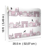 Miraculous Ladybug Charming Paris Pink by RoomMates Officially Licensed Peel and Stick Kids Wallpaper - RMWS1302