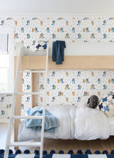 Bluey & Bingo Hearts Multicolor by RoomMates Officially Licensed BBC Peel and Stick Kids Wallpaper 20.5in x 18ft - RMWS1307