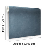 Daphne Limewash Moody Blue by RoomMates Fully Removable Peel and Stick Vinyl Texture Pattern Wallpaper from the Mr. Kate Collection - RMWS1310