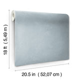 Daphne Limewash Dusty Blue by RoomMates x Mr. Kate Peel and Stick Fully Removable Modern Texture Vinyl Wallpaper Roll 20.5in x 18ft - RMWS1311