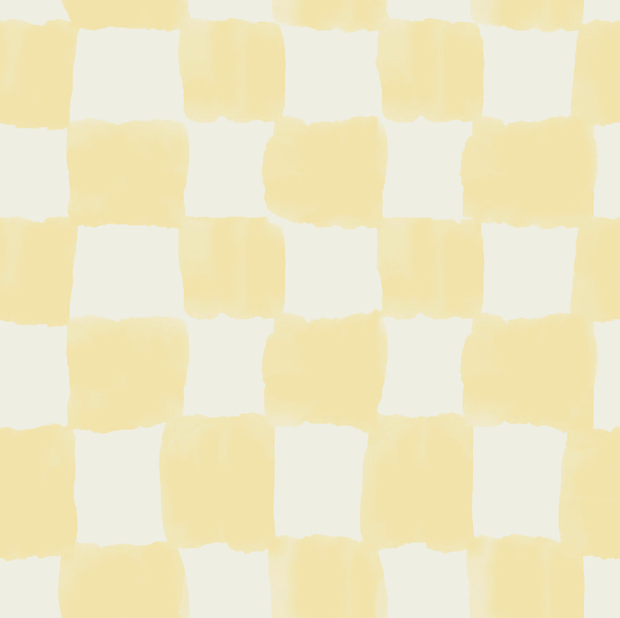 Tess Watercolor Checker Pale Yellow Peel and Stick Wallpaper by RoomMates RMWS1317