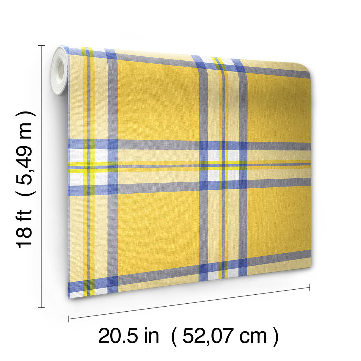 Clueless Cher Yellow Peel and Stick Wallpaper by RoomMates Iconic 90s Plaid Licensed Design Celebrate the 30th Anniversary - RMWS1323