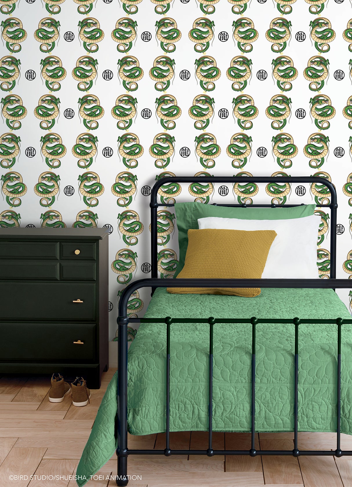 Dragon Ball Z Shenron Dragon White by RoomMates Licensed Crunchyroll Novelty Peel and Stick Kids Wallpaper Roll 20.5 in x 18 ft - RMWS1330