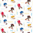 Sonic The Hedgehog Lets Roll Blue and White Peel and Stick Wallpaper by RoomMates - RMWS1332