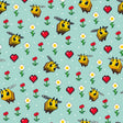 Minecraft Busy Bee Blue Peel and Stick Wallpaper by RoomMates - RMWS1339