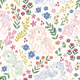 My Little Pony Retro Floral Cream Peel and Stick Wallpaper by RoomMates RMWS1343