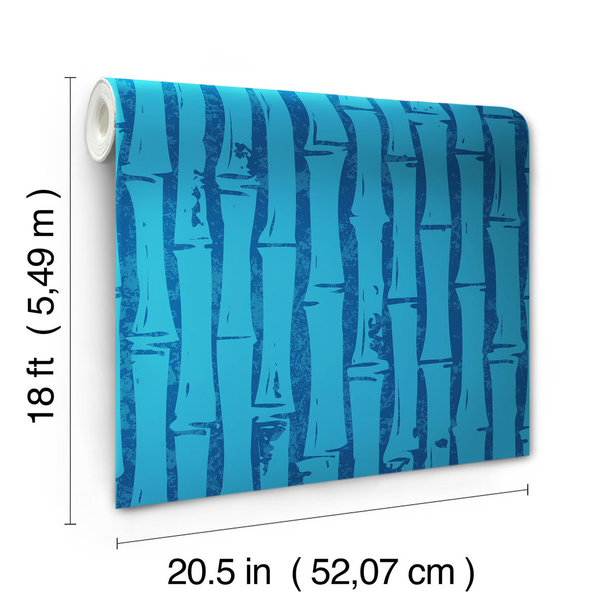 SpongeBob SquarePants Bamboo Blue by RoomMates Playful Kids Tiki Tropical Peel and Stick Fully Removable Vinyl Wallpaper - RMWS1366