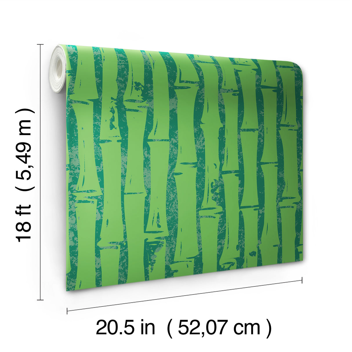 SpongeBob SquarePants Bamboo Green by RoomMates Peel and Stick Tropical Tiki Vinyl Kids Wallpaper Fully Removable 20.5in x 18ft - RMWS1367