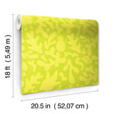 SpongeBob SquarePants Underwater Yellow by RoomMates Kids Licensed Character Beach Novelty Fully Removable Peel and Stick Wallpaper - RMWS1371