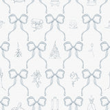 Disney Princess Bows Blue Peel and Stick Wallpaper by RoomMates - RMWS1383