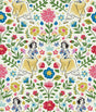 Disney Snow White Wishing Garden peel and stick wallpaper in cream with floral pattern