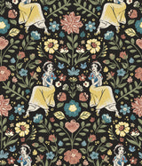 Disney Snow White Wishing Garden Charcoal Peel and Stick Wallpaper by RoomMates - RMWS1385