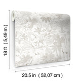 Disney Lion King Tropical Toile Beige by RoomMates Fully Removable Peel and Stick Licensed Disney Safari Kids Wallpaper Roll - RMWS1386
