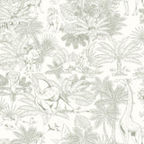 Disney Lion King Tropical Toile Sage Peel and Stick Wallpaper by RoomMates - RMWS1387