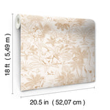 Disney Lion King Tropical Toile Burnt Orange by RoomMates Peel and Stick Kids Wallpaper Roll 20.5in x 18ft - RMWS1388