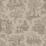 Disney Haunted Mansion Toile Taupe Peel and Stick Wallpaper by RoomMates - RMWS1390