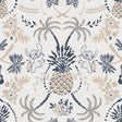 Disney Stitch Pineapple Damask Taupe and Blue Peel and Stick Wallpaper by RoomMates - RMWS1392